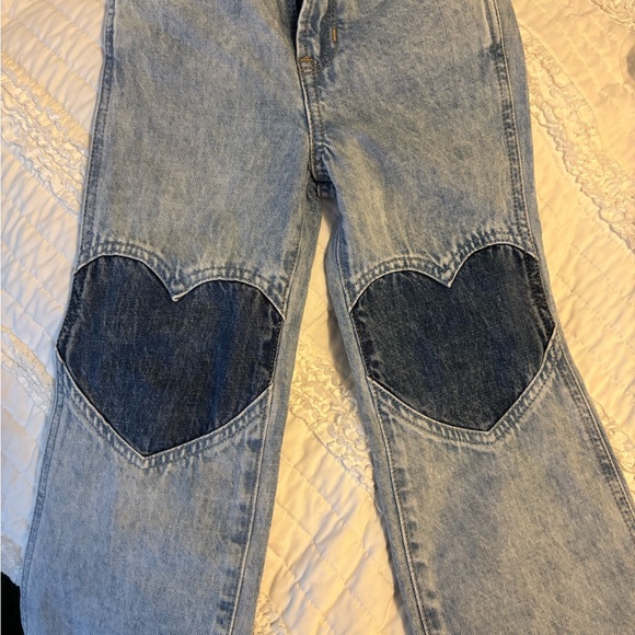 GAP Other - GAP Light Blue Jeans with Dark Blue Heart Patches